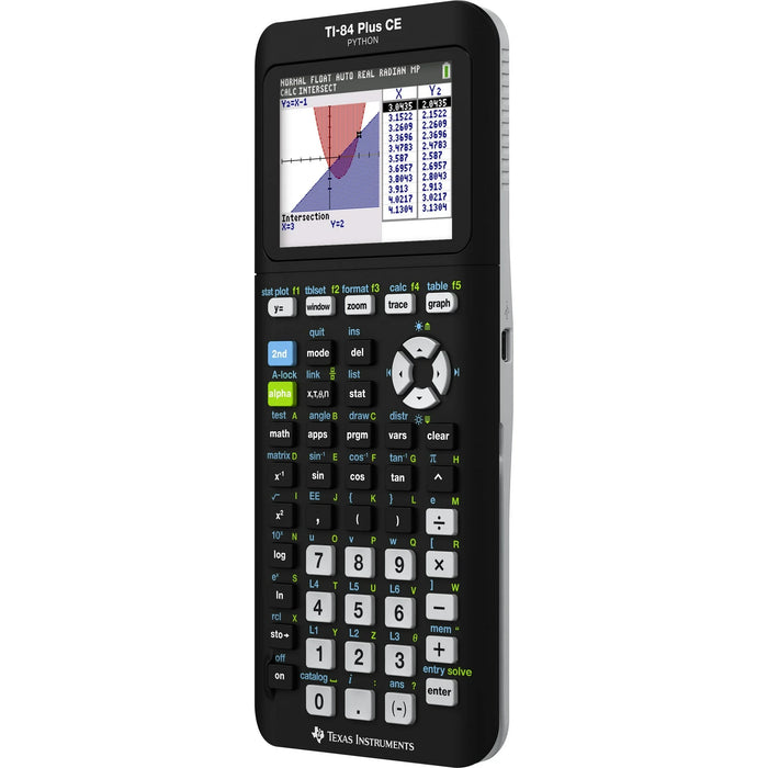 TI-84 Plus CE Color Graphing Calculator with Vibrant Display & Pre-Loaded Apps