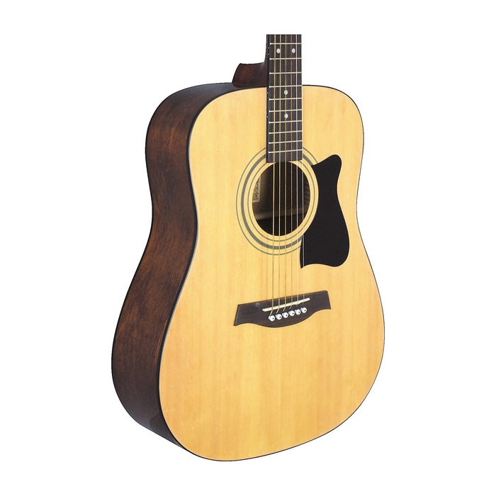 Jampack IJV50 6-String Quickstart Dreadnought Acoustic Guitar Pack, Natural