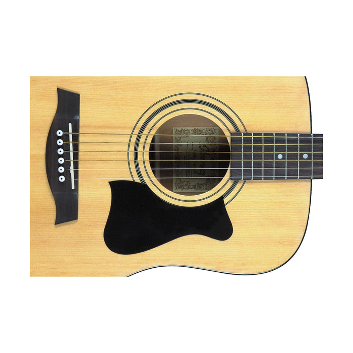 Jampack IJV50 6-String Quickstart Dreadnought Acoustic Guitar Pack, Natural