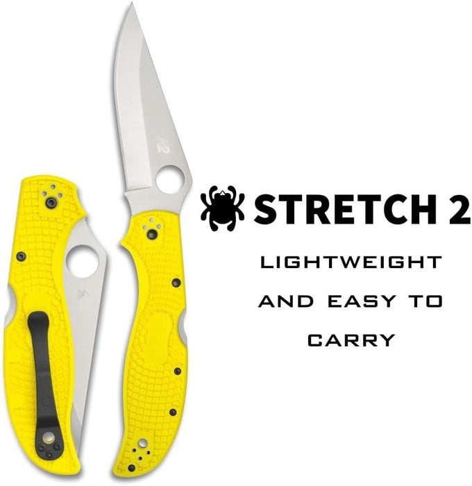 Spyderco Stretch 2 XL Lightweight Salt Pocket Knife with 3.99" H-2 Tool Steel Blade