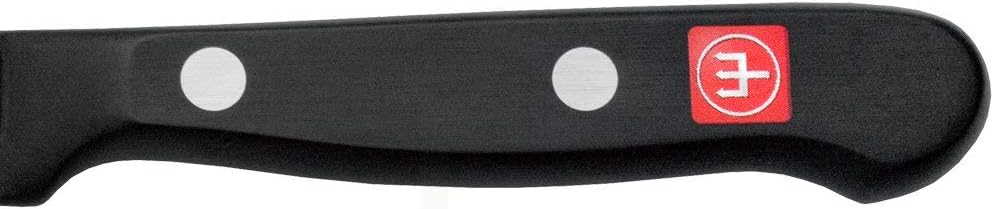 Gourmet 2.75" Stainless Steel Flat Cut Paring Knife with Black Handle