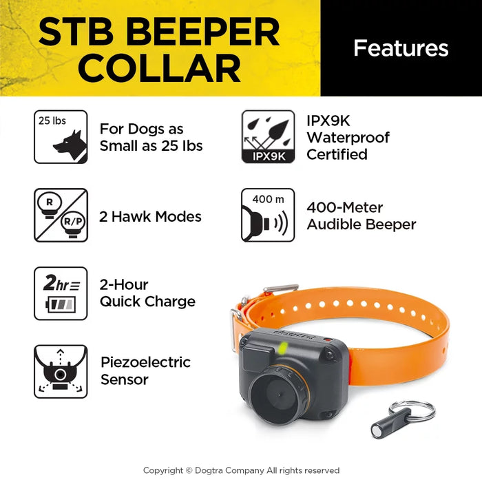 STB Beeper Collar Beeper Version Hunting Dog Collar | Audible Up to 400 Meters