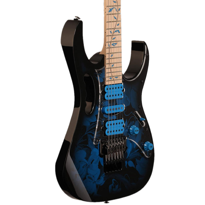 Steve Vai Signature Jem77P Soildbody Electric Guitar, Right-Handed - Blue Floral