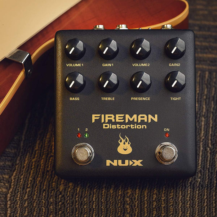 NDS-5 Fireman Distortion Effect Guitar Pedal with Dual Channel Brown Sound