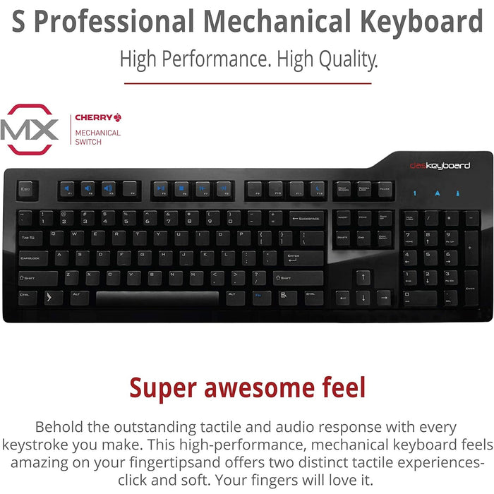 Model S Series Professional Wired Keyboard with MX Cherry Blue Clicky Switches