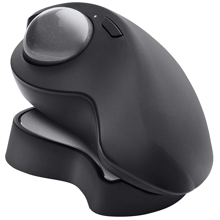 MX ERGO Plus Wireless Trackball Mouse with Extra 10-Degree Wedge and Easy Switch