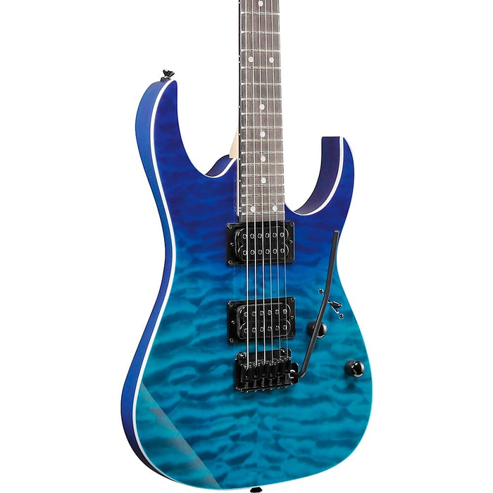 GIO GRG120QASP 6-String Solidbody Electric Guitar, Right-Handed - Blue Gradation