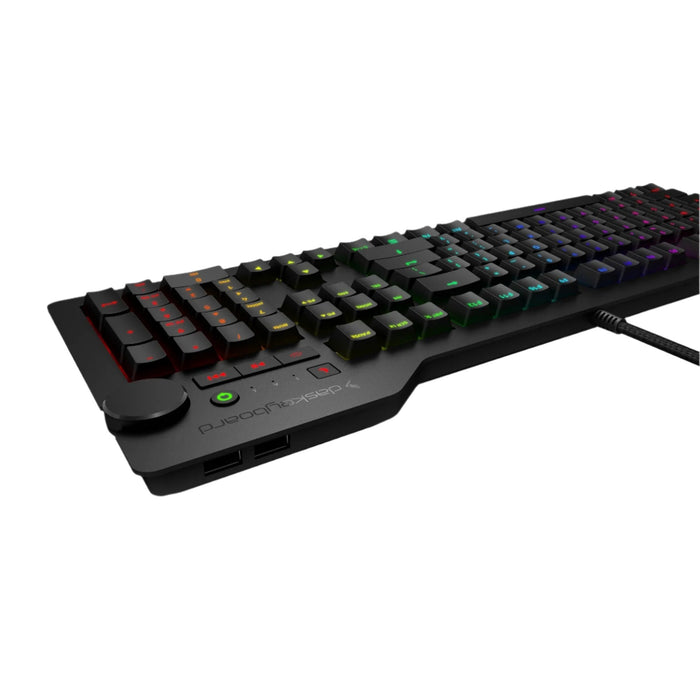 4Q Smart RGB Mechanical Keyboard with Cherry MX Brown Switches, Soft Tactile