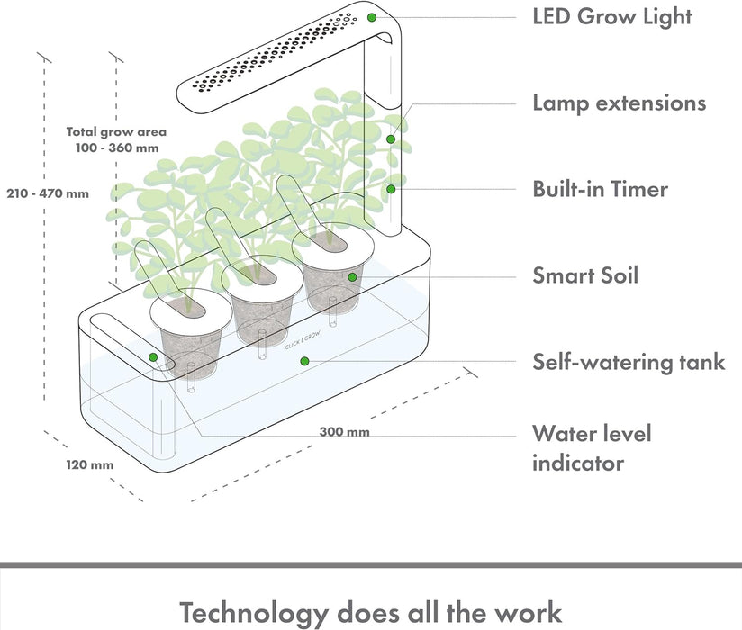 Smart Garden 3 Indoor Gardening System with Grow Light and 3 Plant Pods