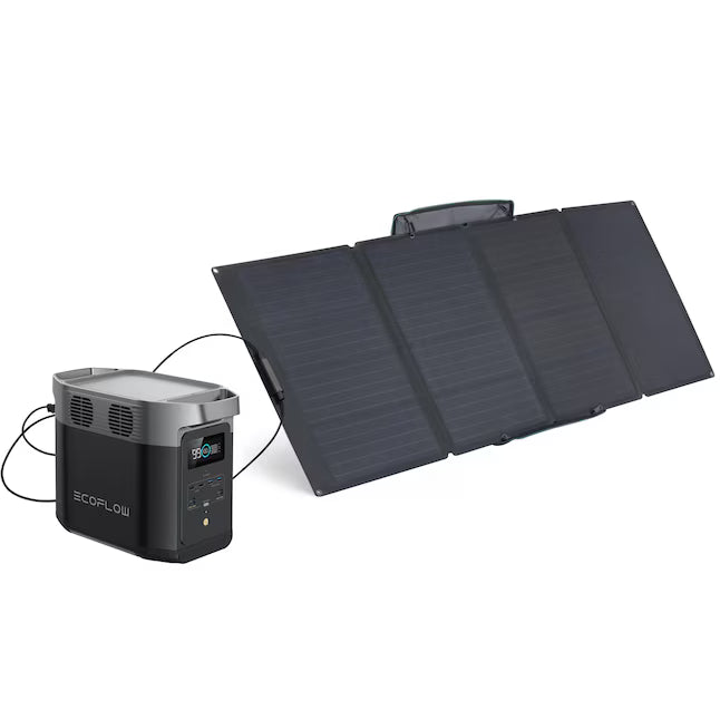 EcoFlow DELTA 2 Portable Power Station with 400 Watt Solar Panel for Camping and More
