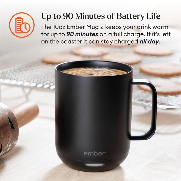 Temperature Control Smart Mug 2 with App-Control & Long Lasting Battery, 10 Ounce