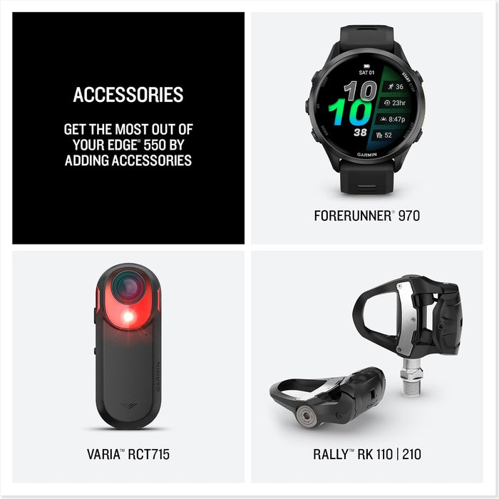 Garmin Edge 550 GPS Cycling Computer with Advanced Training and Performance Insights