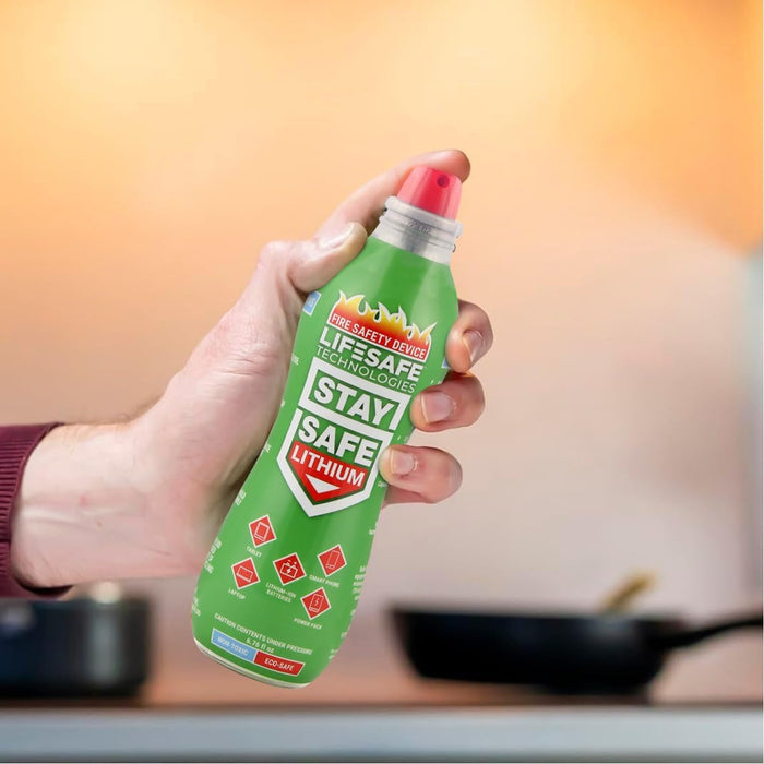 StaySafe Lithium Fire Extinguishing Spray | Suppresses Lithium Ion Batteries Fires