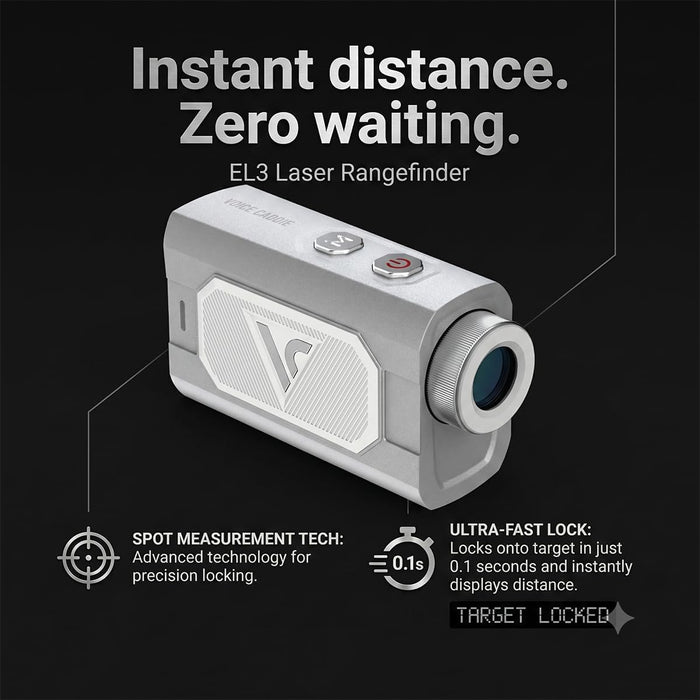 Voice Caddie EL3 Golf Laser Rangefinder with Slope, Ball to Pin and OLED Display