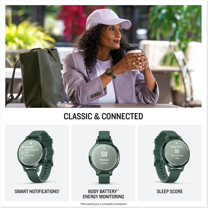 Garmin Lily 2 Active Small and Stylish GPS Smartwatch with Hidden Display