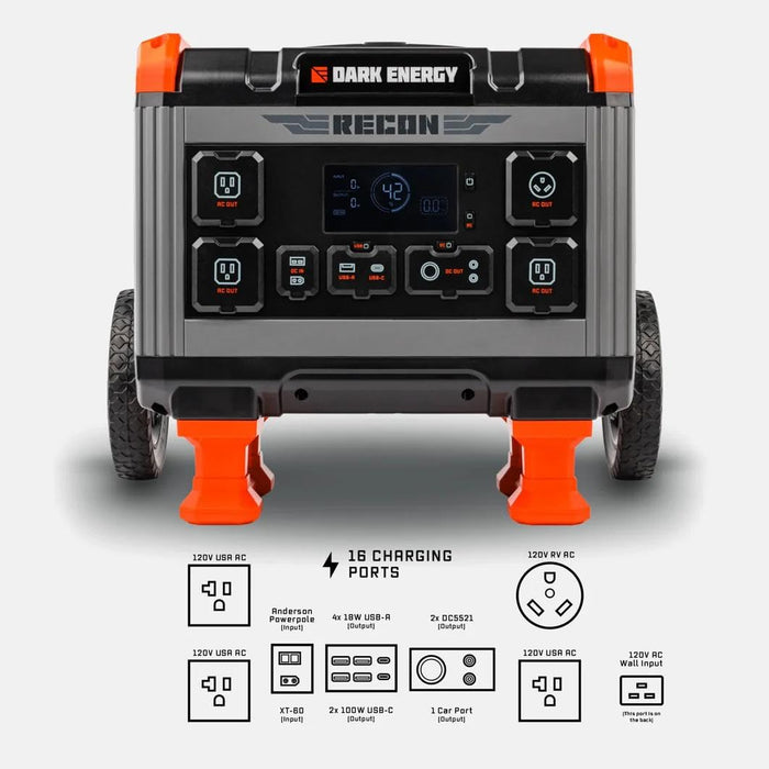 Dark Energy Recon 2000 Solar Generator with Spectre 200W Solar Panels