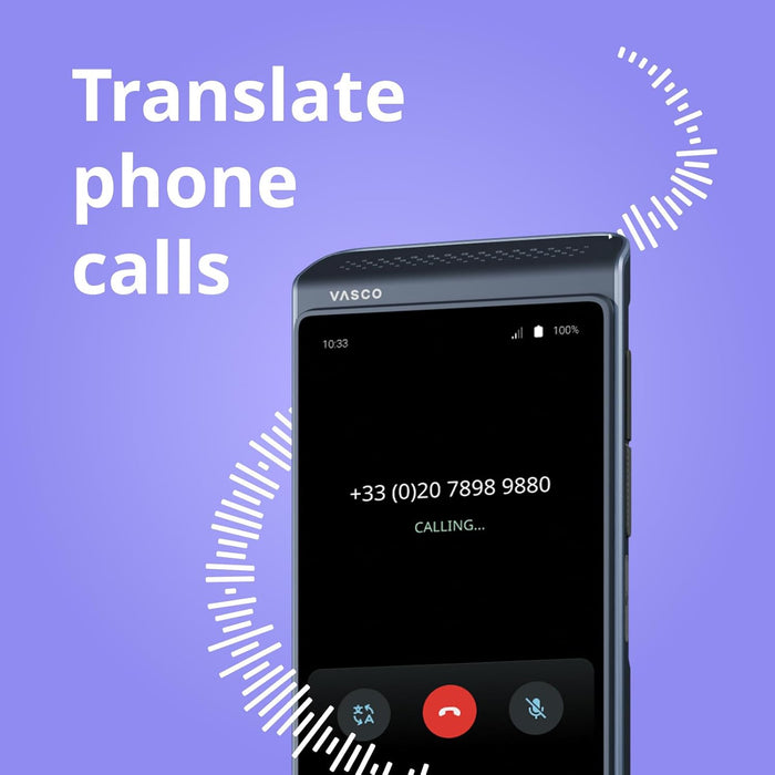 Vasco Translator Q1 Ai Voice Cloning Translator with 113 Languages & Free Lifetime Internet