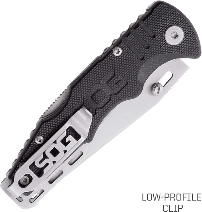 Salute Mini Tactile Folding Pocket Knife with 3.1" Blade - Bead Blasted