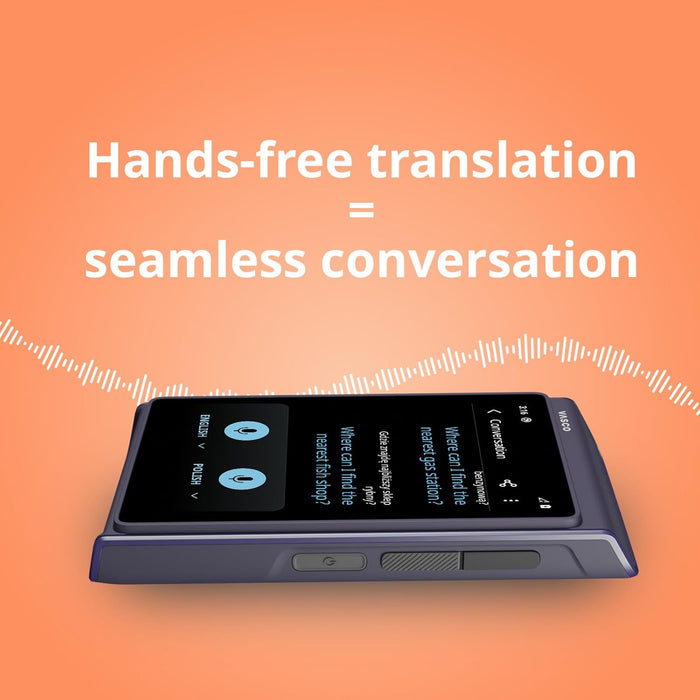 Vasco Translator Q1 Ai Voice Cloning Translator with 113 Languages & Free Lifetime Internet