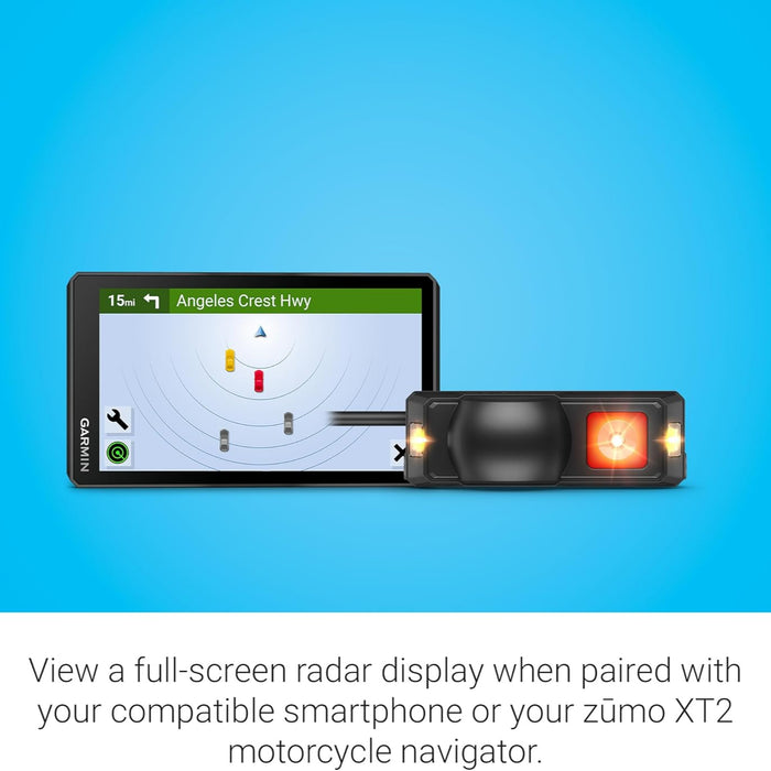 Garmin Zumo R1 Motorcycle Rearview and Blind Spot Radar with Audio Alerts