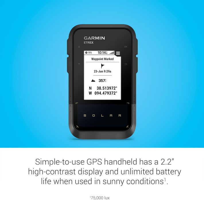 eTrex Solar Powered GPS Handheld Navigator | Track your Location and Waypoints