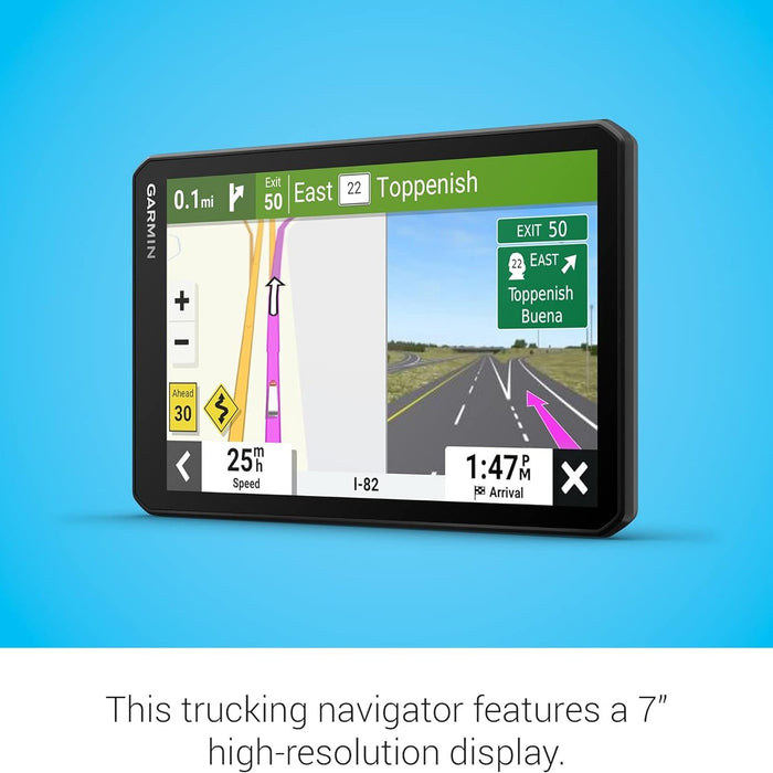 dezl OTR710, 7" GPS Truck Navigator with High-Resolution Satellite Imagery