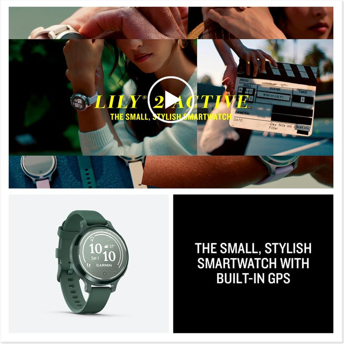 Garmin Lily 2 Active Small and Stylish GPS Smartwatch with Hidden Display