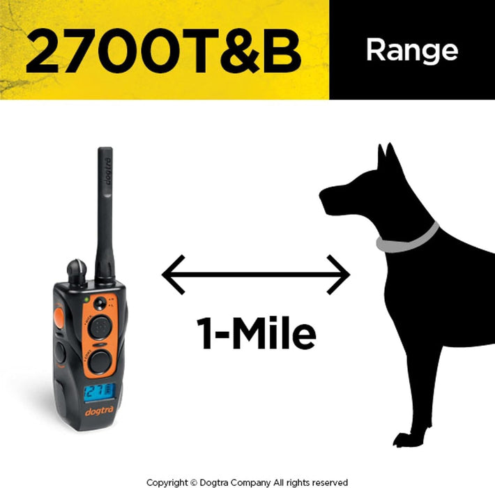 2700T&B 1-Mile Range Training & Beeper Remote E-Collar for Upland Hunting