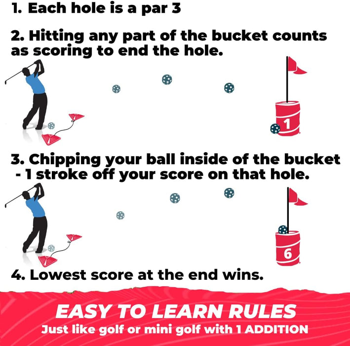 BUCKETGOLF 3.25" Plastic Molded Replacement Balls, 6 Pack