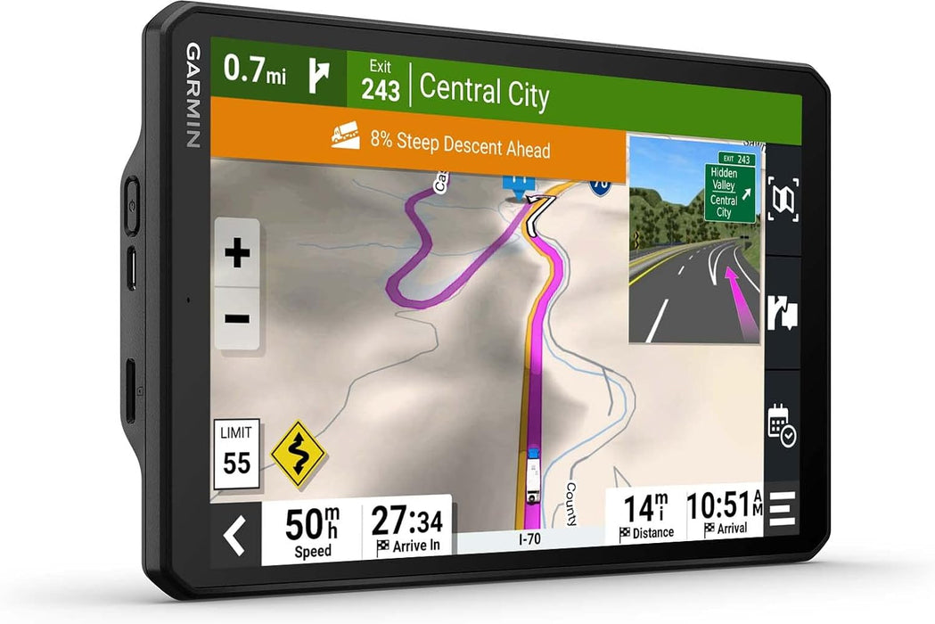 RV 895 GPS Navigator with 8" Easy to Read Display and Birdeye Satellite Imagery