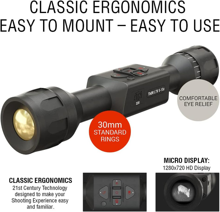 ThOR LTV Ultra Light Thermal Rifle Scope with One Shot Zero Sight Adjustment