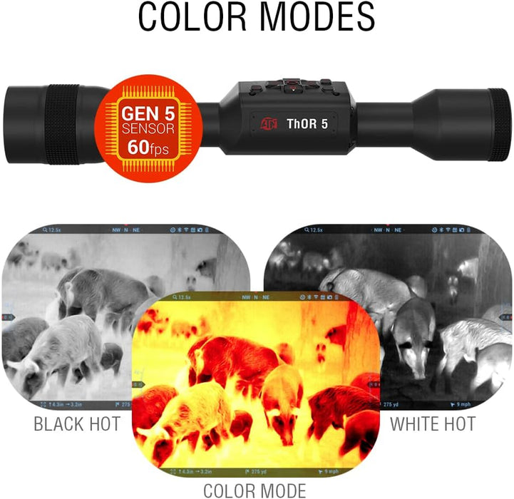 THOR 5 Smart HD Thermal Rifle Scope with HD Video Recording and Streaming