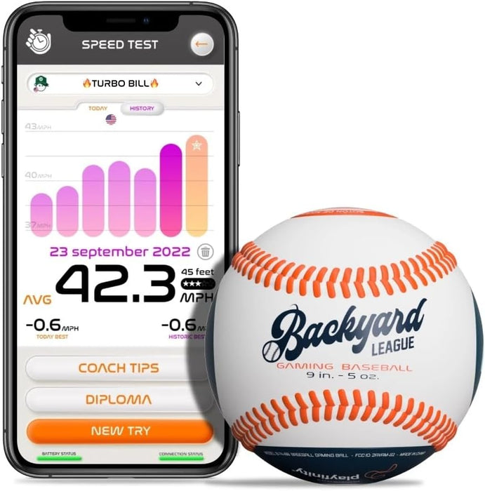 Backyard League Gaming Baseball for Kids | Real Baseball with Sensors and App