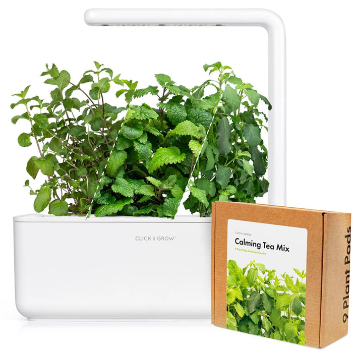 Smart Garden 3 with Herbal Tea Kit with Grow Light and 12 Plant Pods, Beige