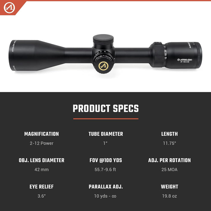 Argos HMR Compact Hunting Rifle Scope with Illuminated Reticle Options