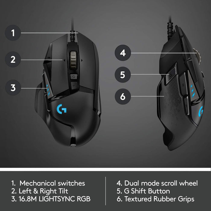 G502 HERO High Performance Wired Gaming Mouse with HERO 25K Sensor