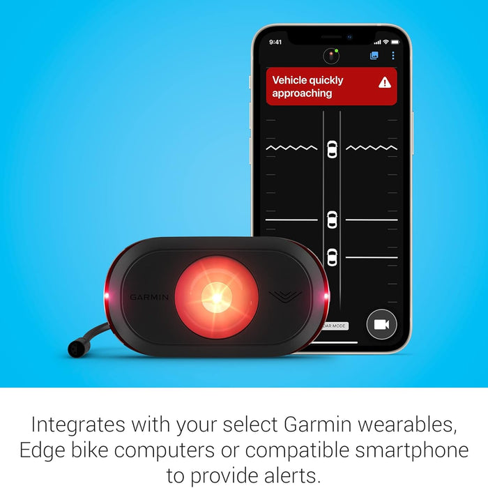 Garmin Varia eRTL615 Rearview Radar and Tail Light for E-Bikes | Get Visible & Audible Alerts