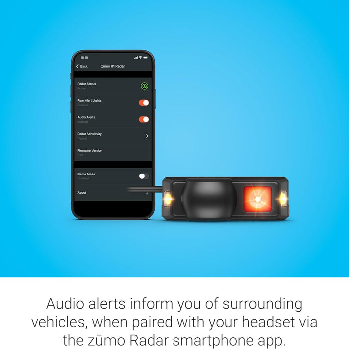 Garmin Zumo R1 Motorcycle Rearview and Blind Spot Radar with Audio Alerts