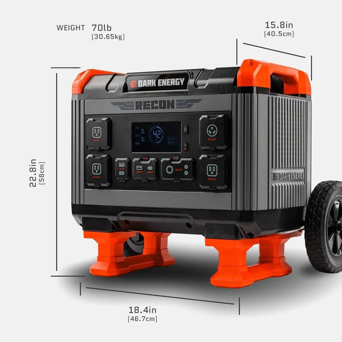 Dark Energy Recon 2000 Portable Power Station with 2016Wh LifePO4 for Off-Grid
