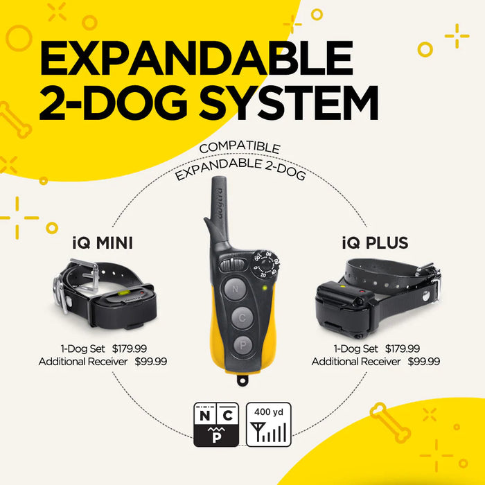 iQ Mini 400-Yards Range Remote Dog Training E-Collar | Great for Small Dogs