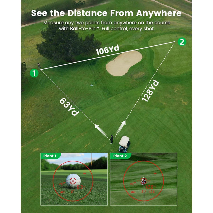 MILESEEY GenePro S1 Ai Golf Rangefinder with Smart Slope and 2000 Yard Range