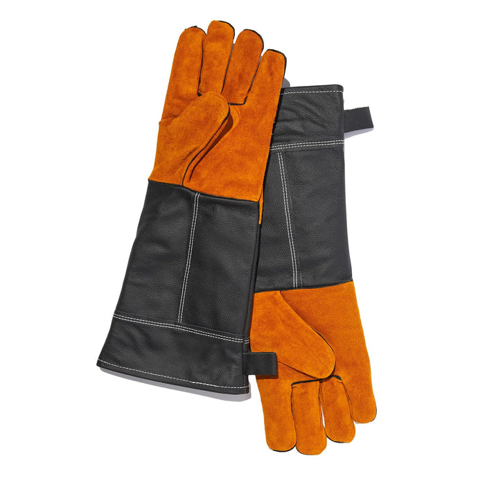 Stockman's Leather Gloves with Extra Long Thick Cuffs | Great for Grilling