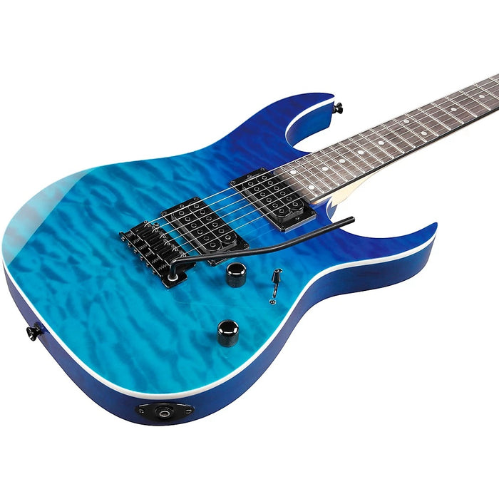 GIO GRG120QASP 6-String Solidbody Electric Guitar, Right-Handed - Blue Gradation