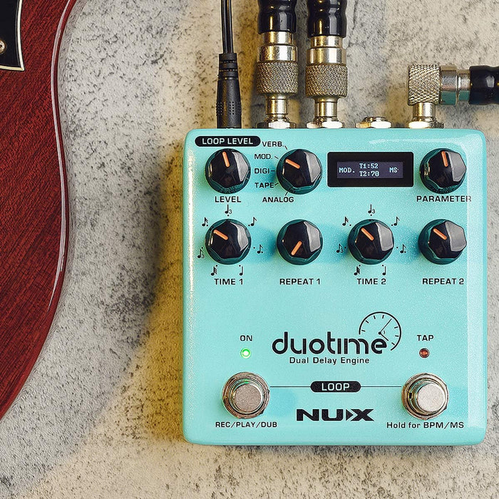 NDD-6 Duotime Stereo Delay Effect Guitar Pedal with Five Distinct Delay Types