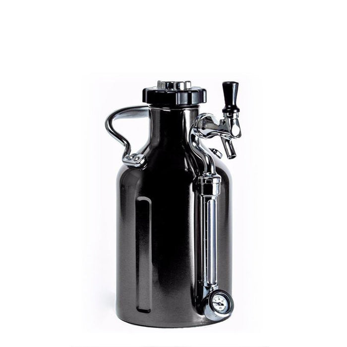 Growlerwerks - uKeg 64 Pressurized Growler for Craft Beer, Black Chrome