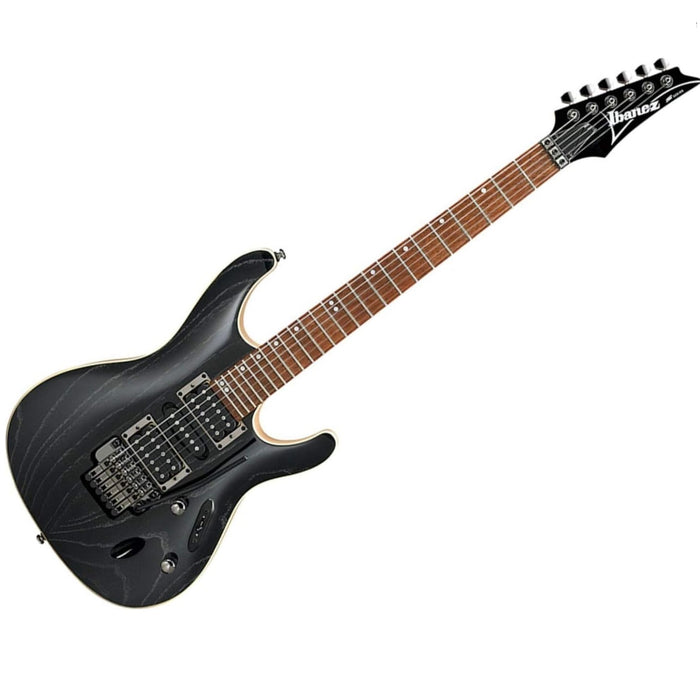 S570AHSWK 6-String Solidbody Electric Guitar, Right-Handed - Silver Wave Black