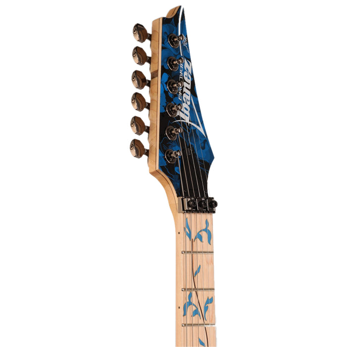 Steve Vai Signature Jem77P Soildbody Electric Guitar, Right-Handed - Blue Floral