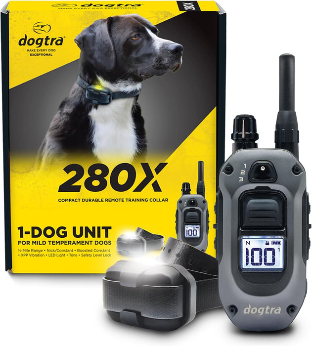 280X 1/2-Mile Range Training 1-Dog E-Collar System with LED Locate Light