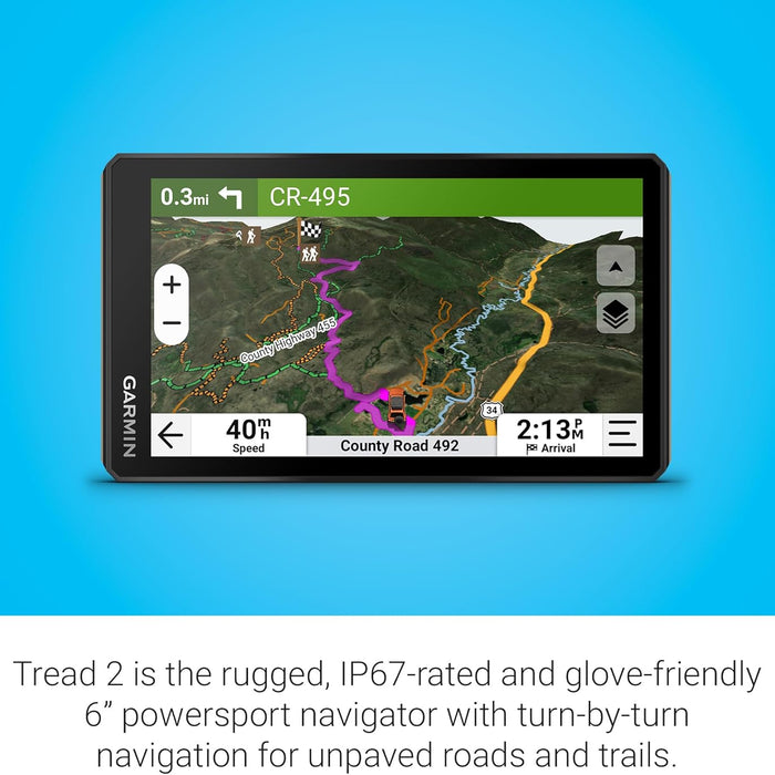 Garmin Tread 2 Rugged Powersport Touchscreen Navigator for Off-Roading