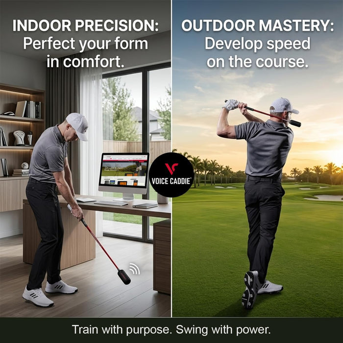 Voice Caddie SS10 Digital Swing Trainer and Warm Up Tool with App Tracking